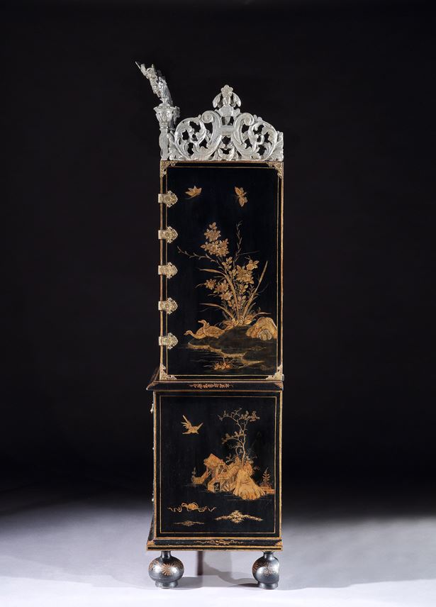 A William and Mary black japanned cabinet on chest | MasterArt
